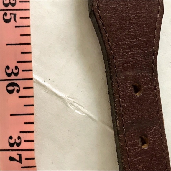 BRIGHTON Concho Leather Belt Western Brown Silver - Picture 11 of 15